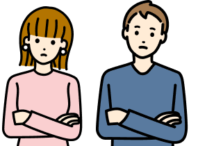 悩んでいる人のイラスト